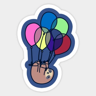 Sloth Floating Away Sticker